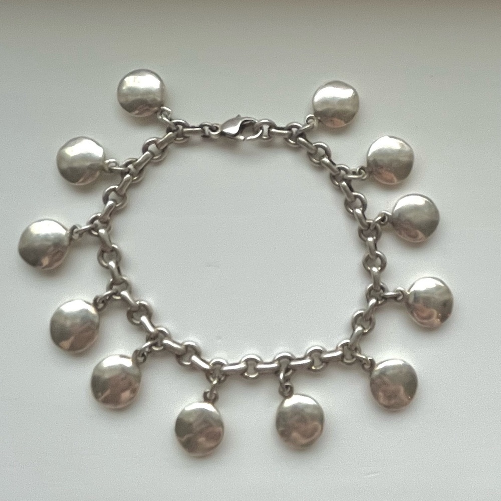 Vintage Tiffany & Co. Silver Disc Charm Bracelet